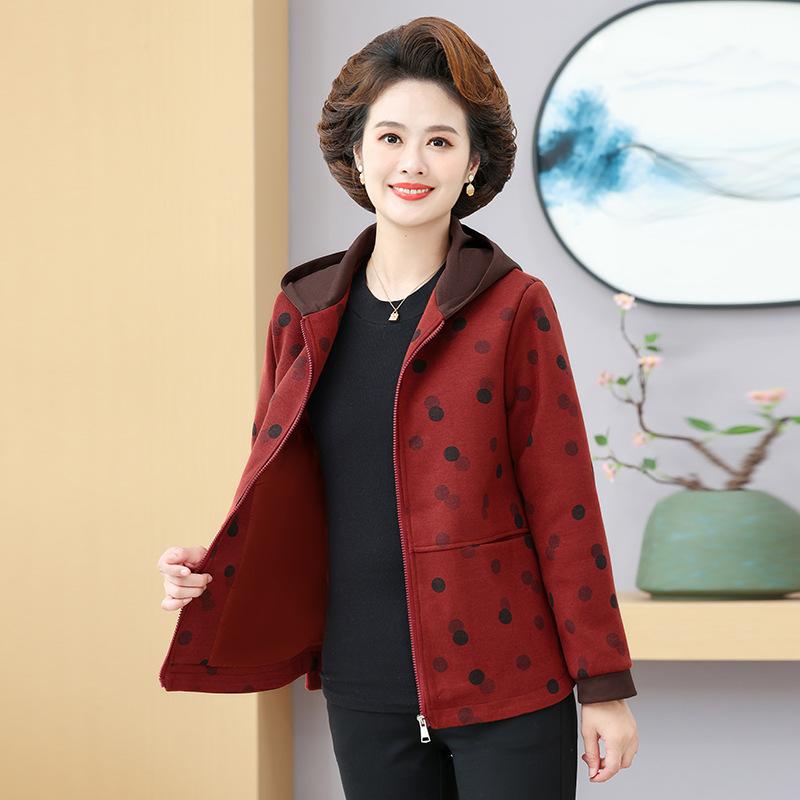 Spring new hooded jacket short casual top medium women's jacket