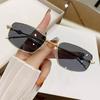 Square Irregular Trend Small Metal Frame Sunglasses Korean Version High-end Retro UV400 Anti-ultraviolet Shades Glasses