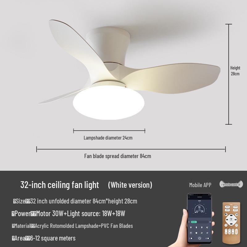 Leiser energiesparender Deckenventilator mit Licht, variablem Geschwindigkeitsregler & Fernbedienung für Wohnzimmer & Schlafzimmer