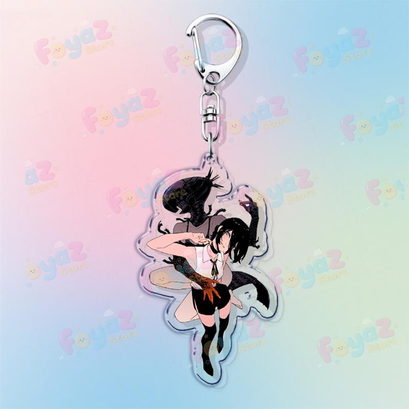 Anime Reze Art Keychain Accessories Bag Charms Devil Manga Women Keyrings Jewelry Csm Chibi Fans Freinds Gift