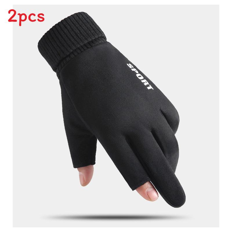 Winter Men Women Warm Leather Touchscreen Gloves For Cycling Driving Delivery