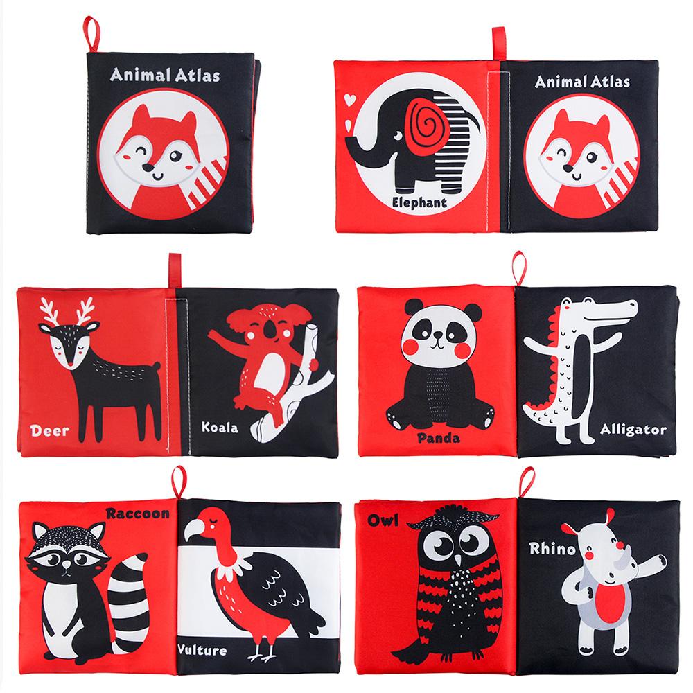 Baby Soft Cloth Books Baby Intelligence Development Learning Book with Teether Rustle Sound Cognition Educational Toys for Baby