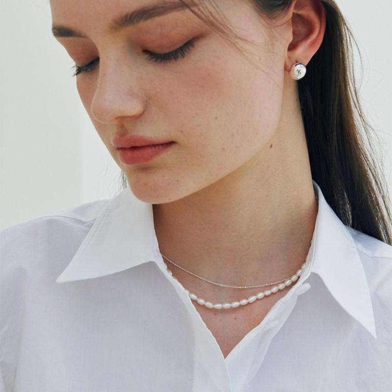 VERTE 925 Silver Boule Necklace