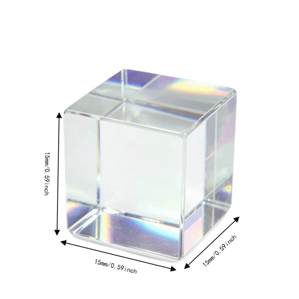 Konstkristall RGB Spridningskub 15x15mm X Kub Prisma Mini Kristallprisma Solfångare