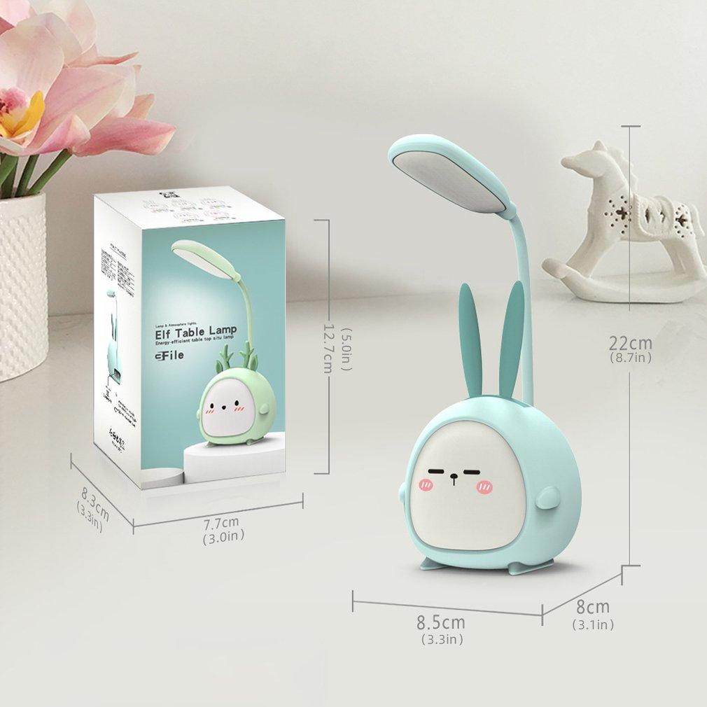 USB LED Desk Lamp Rabbit Light Cute Cartoon Lamp USB Rechargeable LED Reading Light Eye Protection Colorful Night Light New