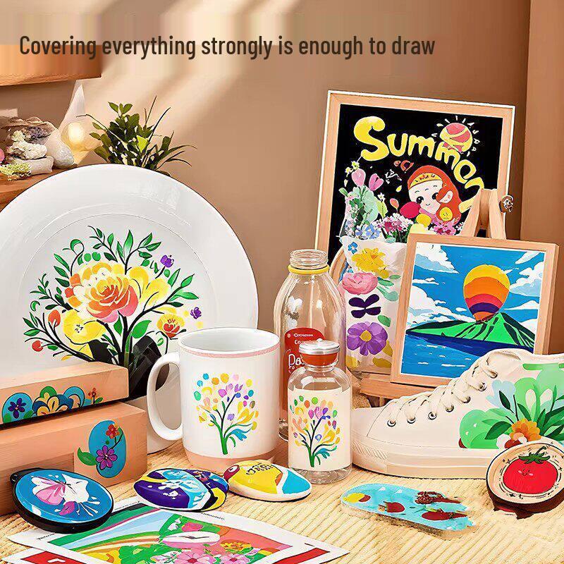 True Color Stackable Soft Tip Acrylic Marker – Non-Bleeding, Washable, Watercolor Pen for Art & Graffiti.