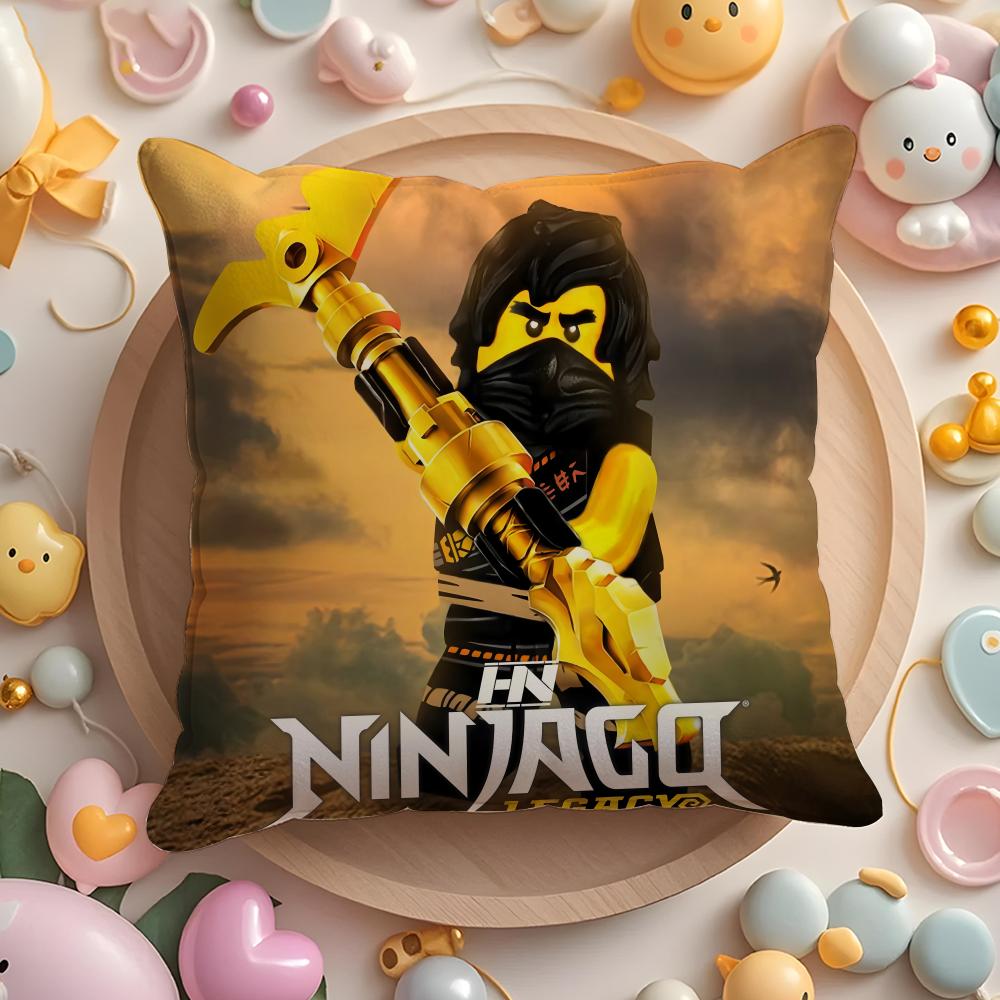 G-Game N-Ninjagos Pillow Case Soft Plush Fabric Double-Sided Printed Cushion Cover Warm Winter Sofa Pillow Case