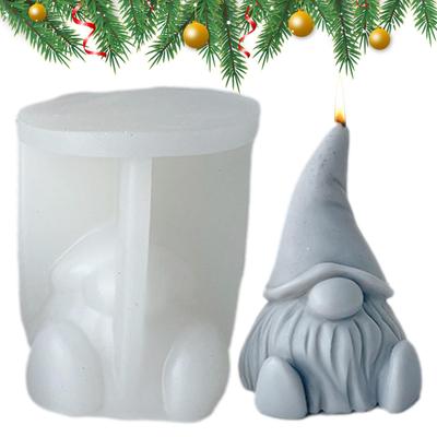 Moule à bougie Gnomes Moule pour décoration de gâteau Moule 3D en résine Gnomes Moule à bougie en silicone Moule à bougie fait main Outil pour la fabrication de bougies