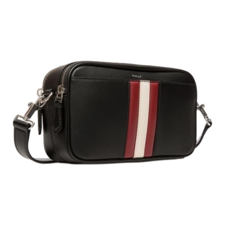Bally Red And White Striped Zipper Crossbody Bag Men Bags Black 6310495
