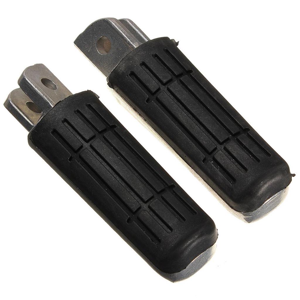 Pedane Anteriori In Alluminio Per Yamaha FJR1300 FZ1 FZ6 R1 R6 XJ600 XJR400 - Nero/Argento