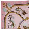 HERMES Carree90 scarf Plumes et Grelots Feather and bell pink silk Women Used