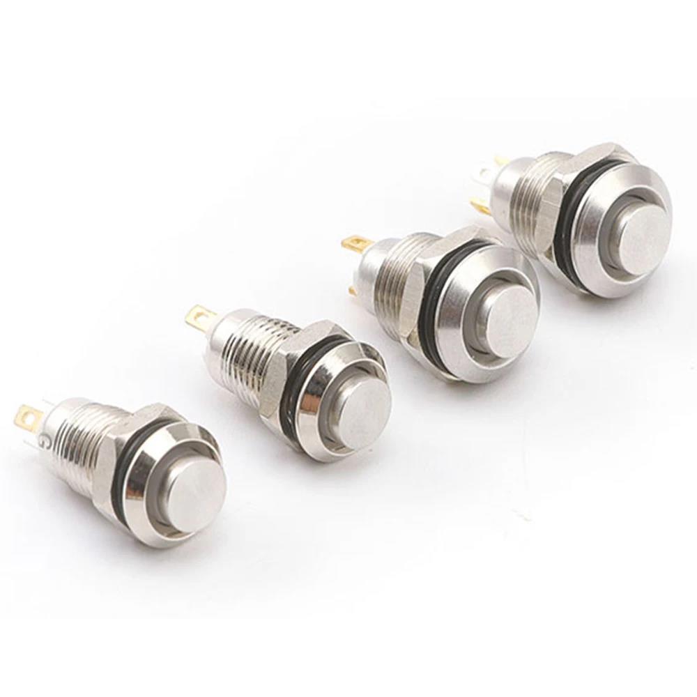 Electric Waterproof Power 12v Led Light Momentary Push Button Switch 8/10/12/16/19/22 Mm Pressure Switches 220v 24v 3v Keyboard Switches Oil Pressure