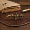 Handmade Brass Bat Art Figurines, Vintage Copper Flying Statue, Collectible Mini Animal Durable Metal Decor Ornament, Desk Feng Shui Sculpture