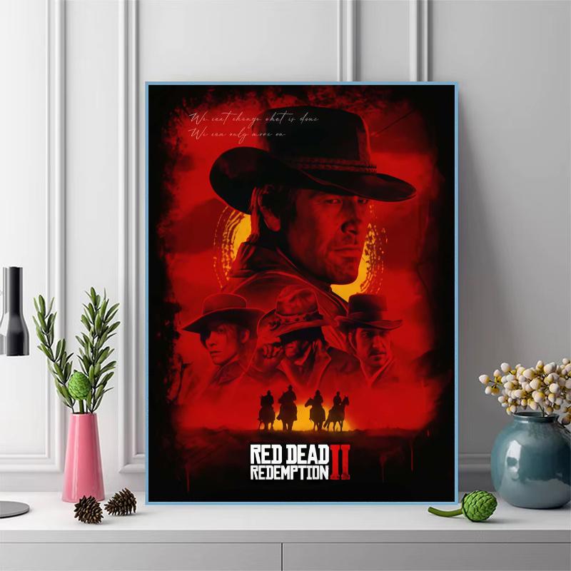 Red Dead Redemption 100% Round Full Drill 5D DIY Diamond Painting Embroidery Cross Stitch Rhinestone Décor