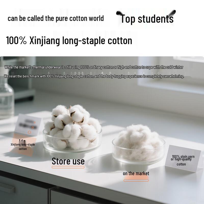 MaoRen Men's 100% Cotton Ultra-Soft Thickened 7A Antibacterial Thermal Underwear Set