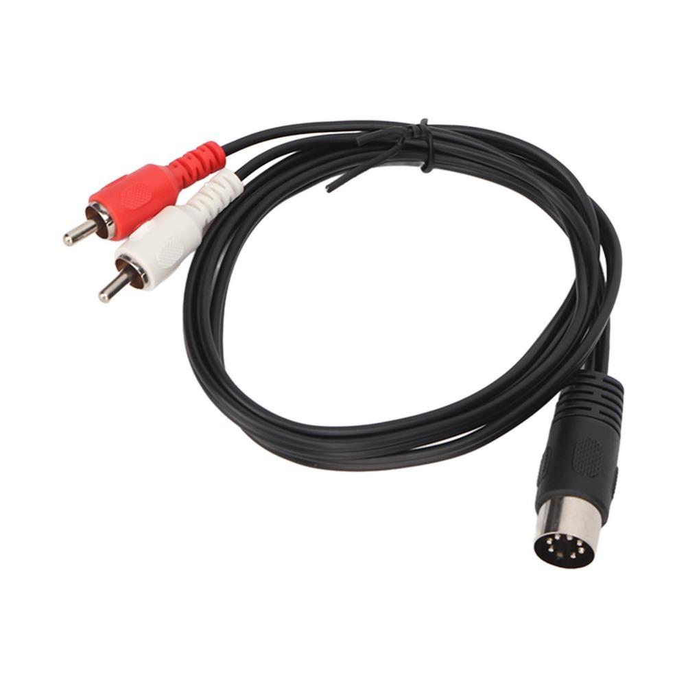 Flexible DIN 7PIN Male To 2RCA Male Cable Double Shielding Audio Cable Audio Equipment Output