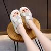 Thick-soled Cool Slippers Summer New Outer Wear Heightening Soft-soled One-word Slippers Muffin Beach Shoes