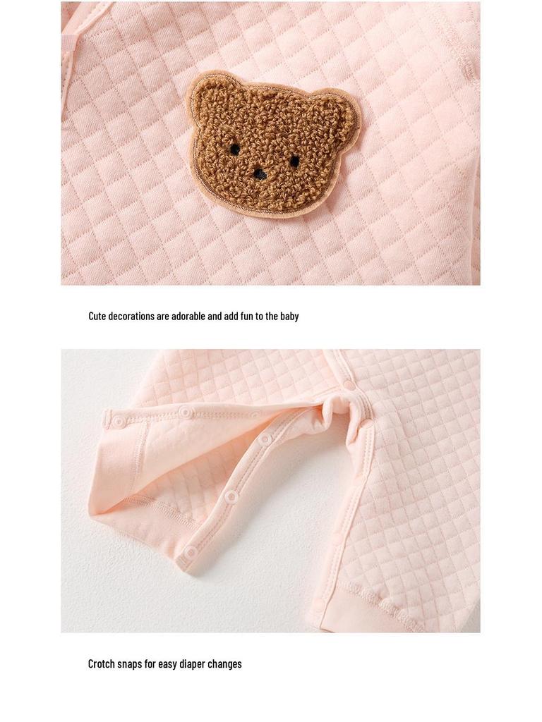 Baby Cotton-Padded Romper: Warm, Thin Cotton Crawling Suit for Boys & Girls - Perfect for Spring, Autumn, and Winter