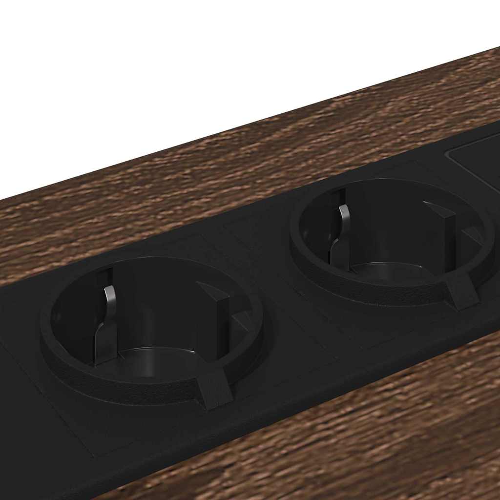 Nightstand Set of 2 Brown Oak Effect 40 x 31 x 60 cm