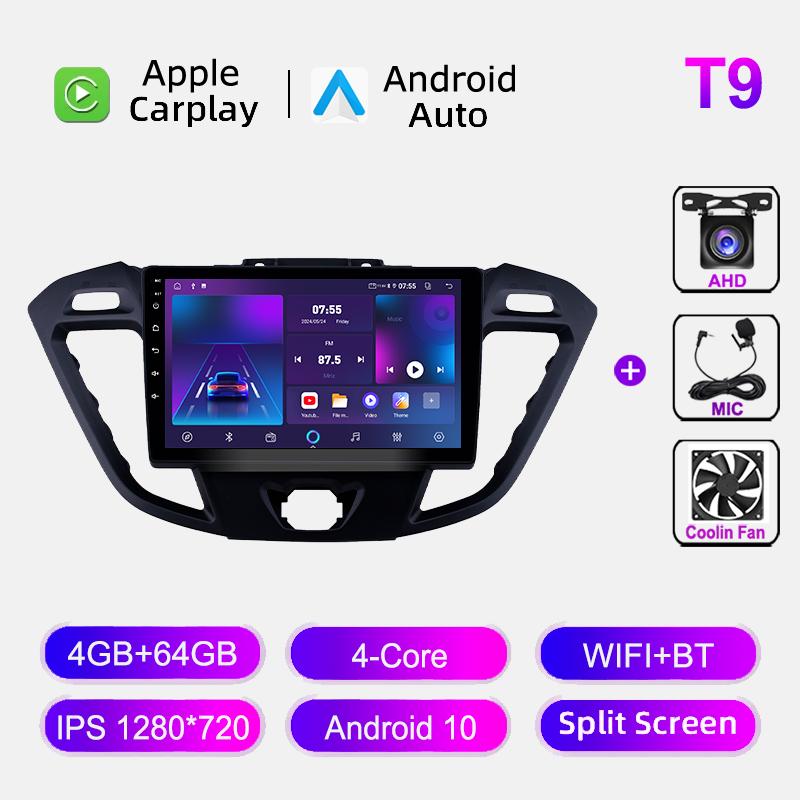 Android Auto Car Radio For Ford Transit Tourneo Custom 2012-2025 Navigation GPS Multimedia Video Player BT Carplay 8 Core 8+128G