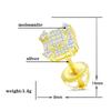 Orecchini a Bottone alla Moda Placcati Oro 18K Argento Sterling 925 Orecchini a Cerchio Pietra Preziosa Moissanite Piercing Uomini Donne Orecchini Anti-appannamento
