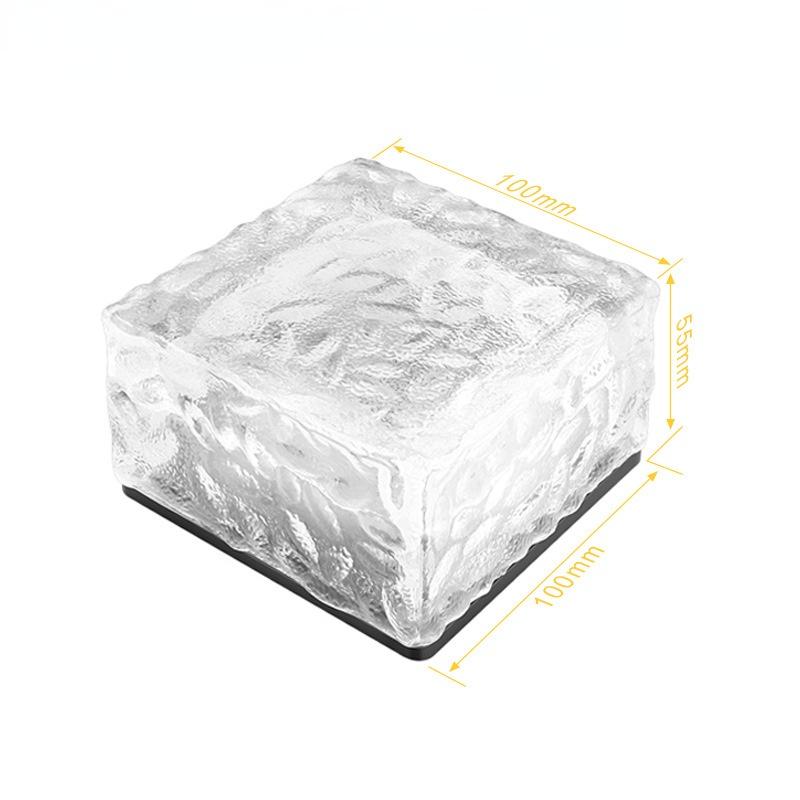 Lawn Solar Garden Light LED Brick Ice Cube Solar Lights Outdoor Decoration Lamp for Stair Pathway Driveway Landscape Patio