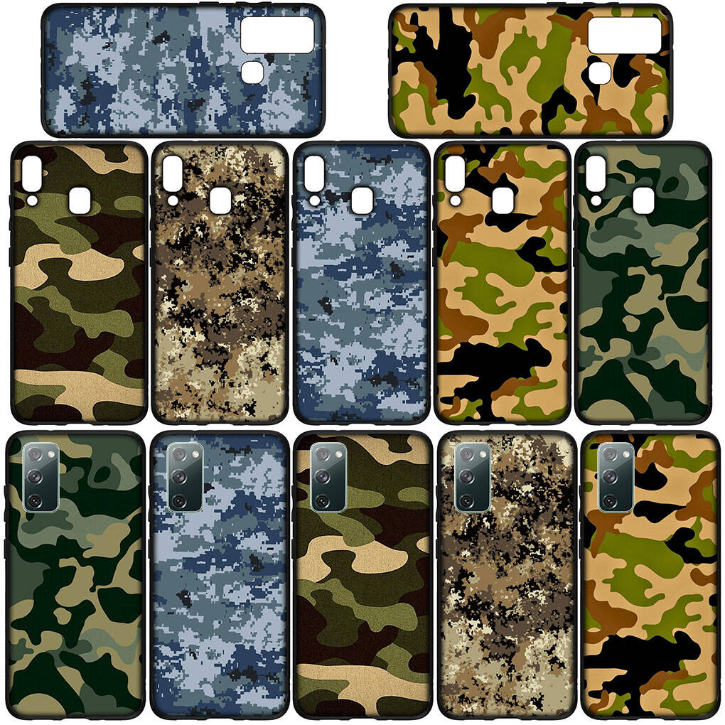 Phone Case for Samsung Galaxy S25 S23 S22 S24 Ultra FE A05 A06 A15 A16 A36 A37 A35 A54 A55 A56 A57 A25 A26 A53 Camo Military Army Camouflage Pattern