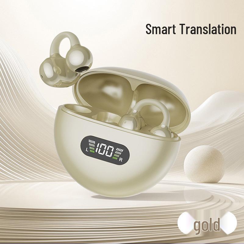 Q72 Wireless Bluetooth Clip-On Earbuds: Noise Cancelling, Long Battery, Comfortable for Sports.