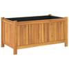 Plant Pot with Liner 80 x 42 x 40 cm Solid Acacia Wood