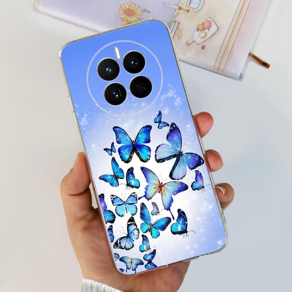For Huawei Mate 50 Pro Case Stylish Butterfly Flowers Soft Slim Fundas Phone Case For Huawei Mate 50 Mate50 Pro Back Cover Coque