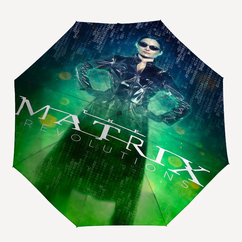 1pc Matrix Revolutions: Neo's Vision Umbrella with Plastic Handle,Suitable for All Seasons Travel Outdoor Multi-functional UmbrellaDCS018
