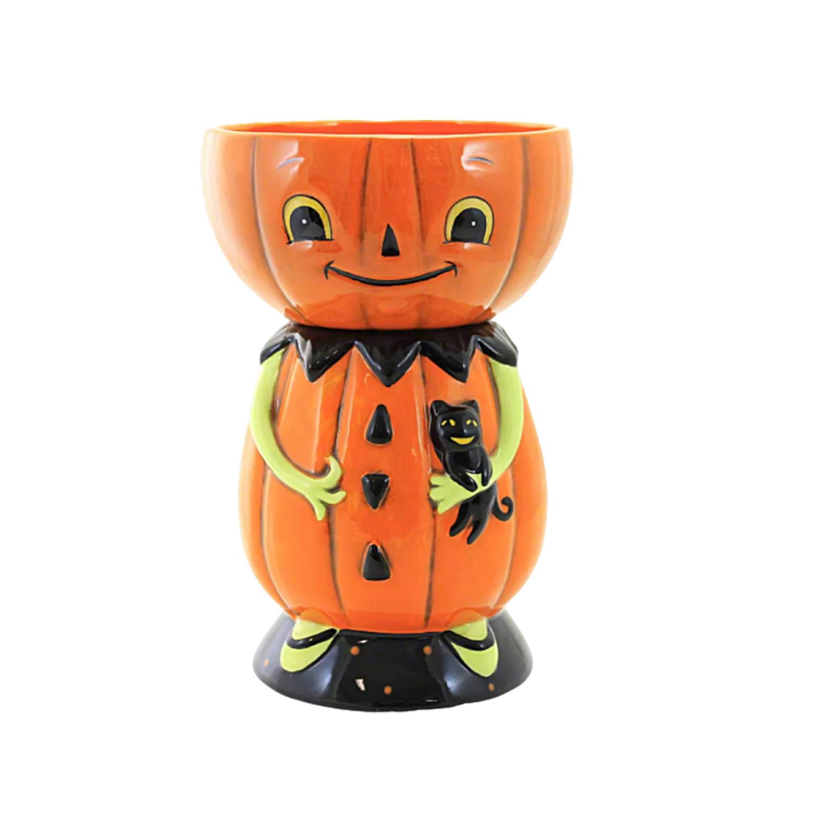 

Ретро Хэллоуин Украшения Хэллоуин Декоративные Предметы Тыква Стоящая Чаша для Закусок Может Держать Закуски One Size