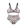 Underwear Sexy Leopard Print Large Size Gathering No Steel Rim Collection Breast Bra Thin Anti-Sagging Breathable Women's Bra