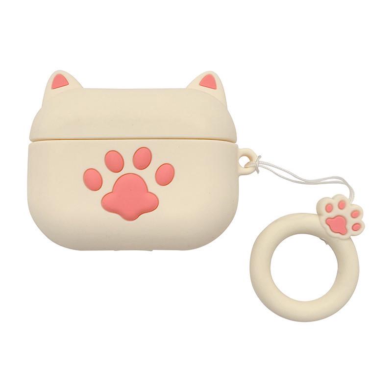 Cute cat paw case suitable for AirPods Pro2 protective case, cartoon 2nd/3rd generation Apple Bluetooth earphones, silicone case