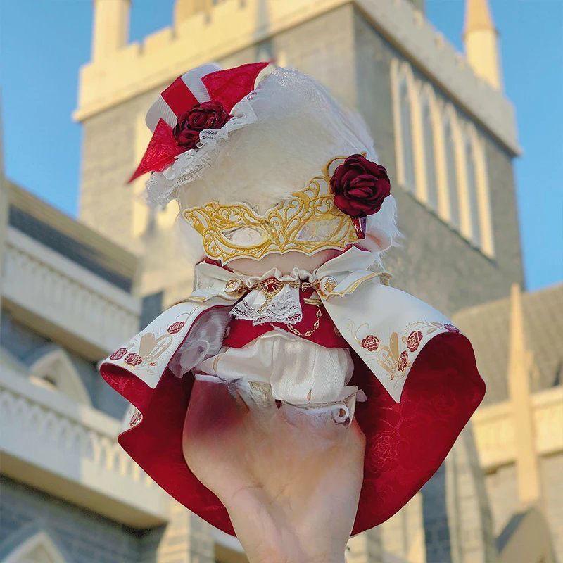 20cm Plush Toy Doll Costume Cosplay Vampire Noble Duke Costume Cloak Eye Mask Accessories For Men And Women's Birthday Gifts