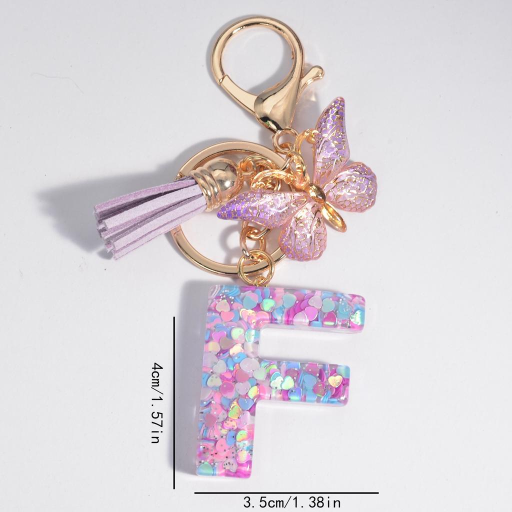 Schmetterling Brief Schlüsselanhänger Anhänger Schlüsselanhänger, Mädchen Accessoires, Schultaschenanhänger