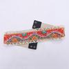 Ethnic Beaded Waist Cincher Stretch Waistband Bohemian Belt Body Girdle Feature Floral Accent for Women's Clothing