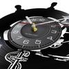 Anchor Ship Navy Compass Vinyl Record Wall Clock Retro Home Wall Decoration Navigation Ship Rudder Art Wall Clock Sailor Gift