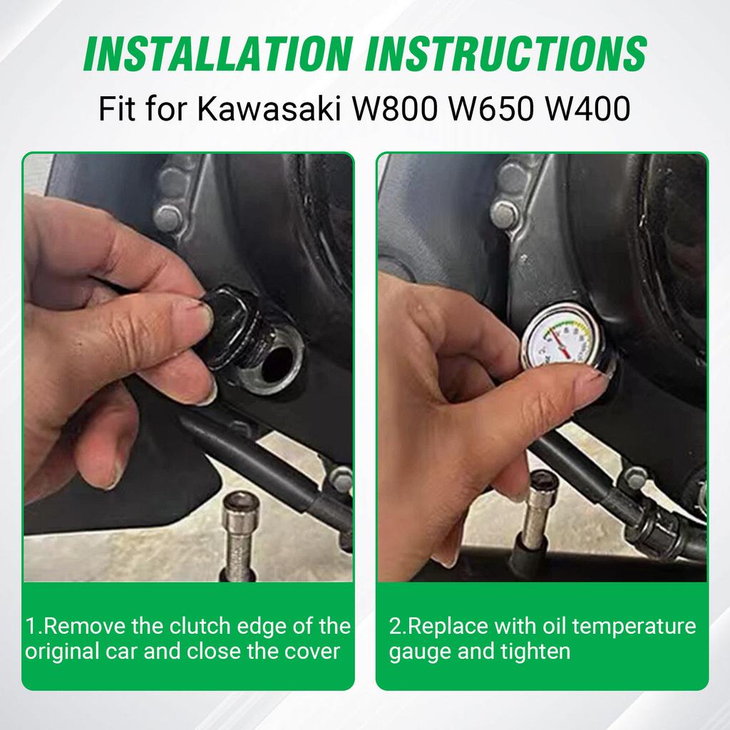 Motorcycle Fuel Tank Cap M30X1.5 With Oil Engine Temperature Gauge Meter Oil Filler Cap Motorbike For Kawasaki 650 KLR 1987-1998