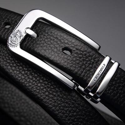 Crocodile Brand Women's Leather Pin Buckle Belt