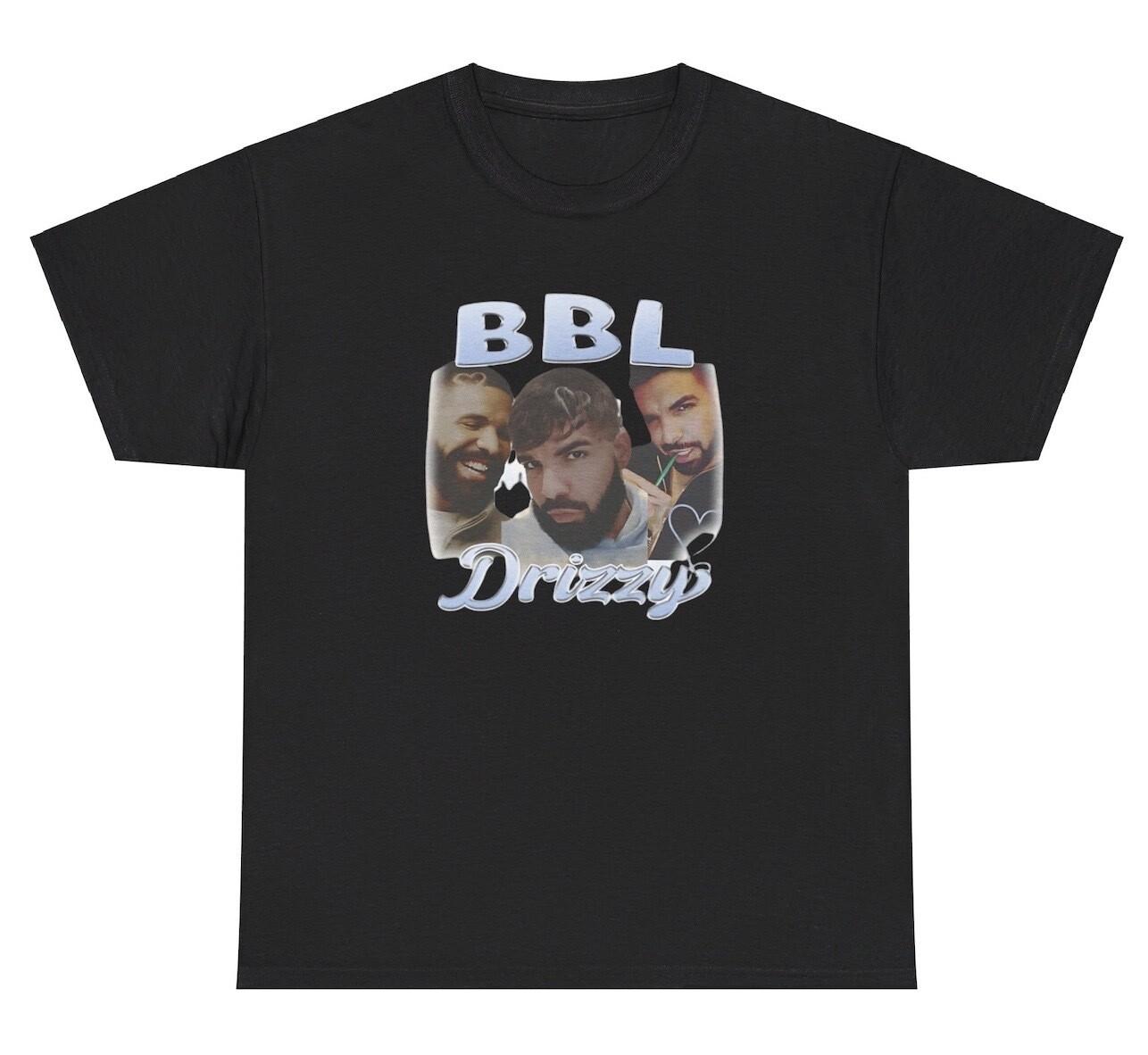 Футболка с графическим принтом BBL Drizzy Смешная пародия на рэпера Юмор Поколение Z Оскорбительный мем XXXL
