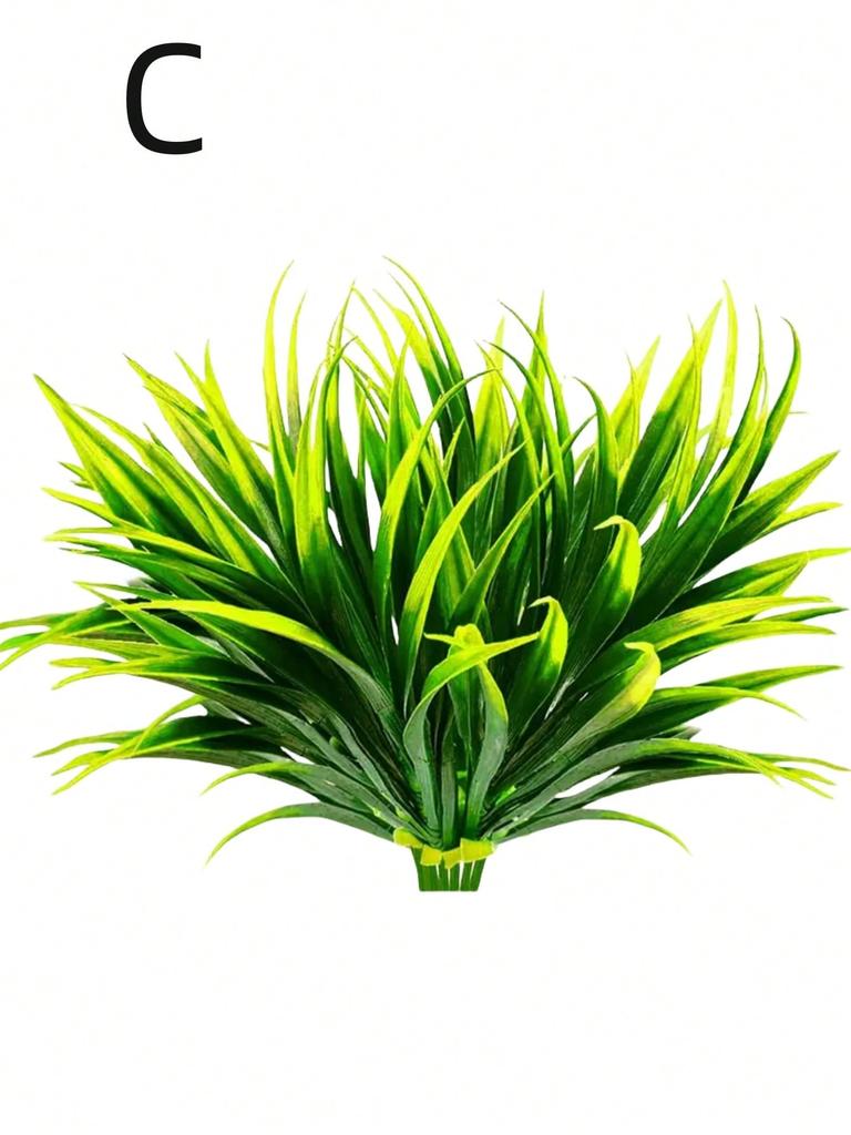 1 pack of 4pcs anti-ultraviolet artificial tall grass plant spider plant bouquet home decoration floral supplies