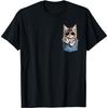 Cute Pocket Maine Coon Cat Lover Cat Mom T-Shirt(1)
