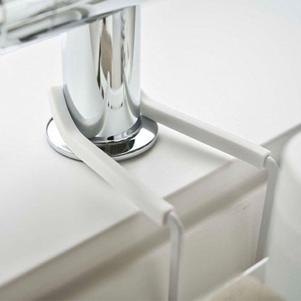 Kohlenstoffstahl Spülbecken Schwammhalter Abtropfbar Verstellbar Schwamm Aufbewahrungsregal Platzsparend Hängendes Design Spülbecken Abtropfgestell Badezimmer