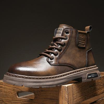 Scarpe da Uomo alla Moda Stivali da Uomo Fatti a Mano alla Moda Stivaletti da Uomo Versatili Stivali Vintage per Esterno in Vera Pelle Nuovi Arrivi Stivaletti da Lavoro alla Caviglia