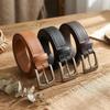 Korean Style Women's Genuine Leather Belt with Alloy Decoration - Luxurious and Versatile for Jeans