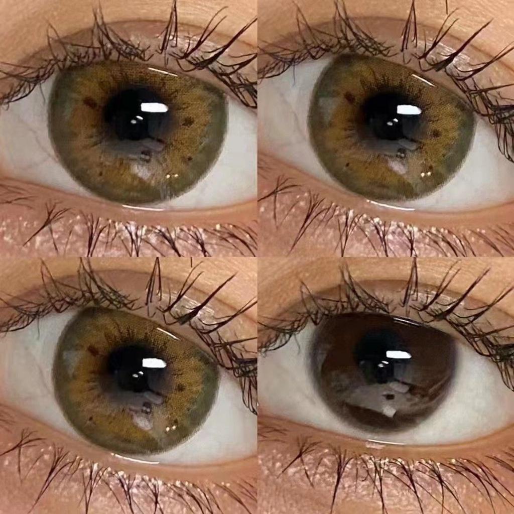 

Mill Creek 2 шт. косметические контактные линзы 14,2 мм радужная оболочка 4 цвета контактные линзы комфортные мягкие натуральные прохладные глаза для ежегодного использования Beauty Pupli 0 класс 0 зелёный