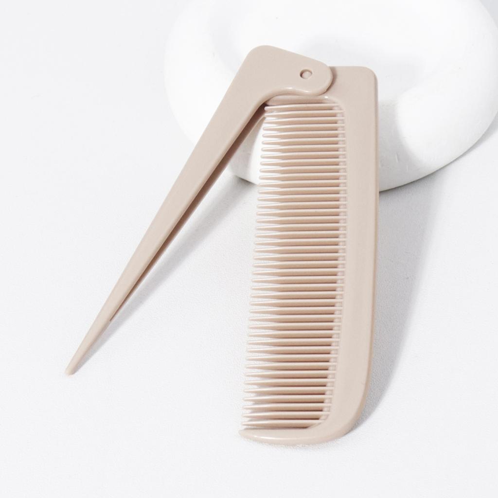 1pc portable minimalist folding tail comb, mini and compact portable home hair styling tool,Special for real hair wigs