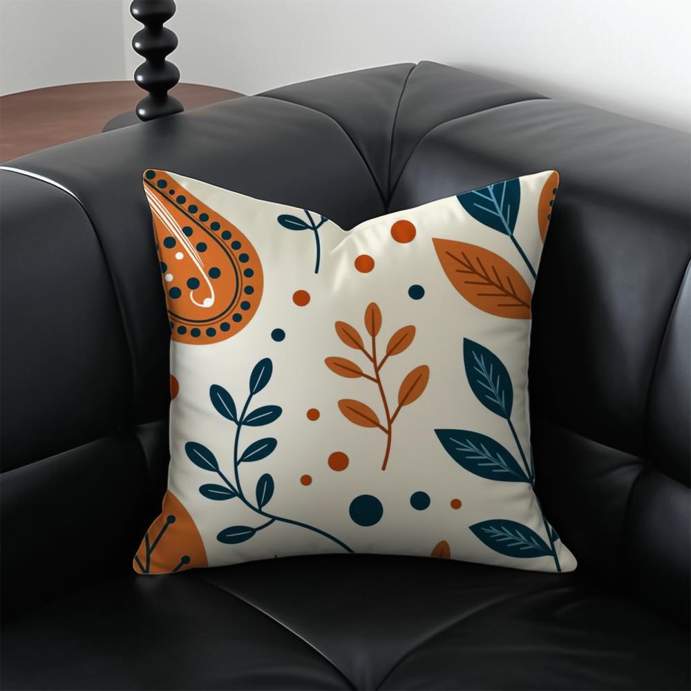 Boho Pattern Ethnic Art Cushion Cover Pillow Case Antidustmite Invisible Zipper Silky Plush Cushion