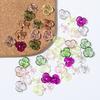 10Pcs/Lot Resin Beads 9×9.5mm Transparent Colorful Petals Hole Size 1mm Loose Beads Diy Charm Jewelry Bracelet Accessories